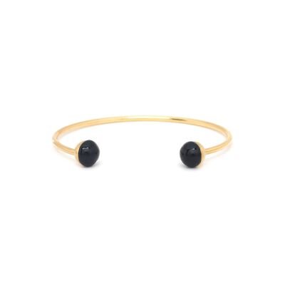 LOUNA gold bangle black ball