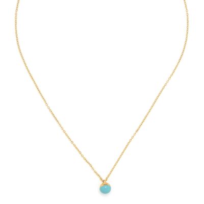 LOUNA  collier pendentif boule turquoise