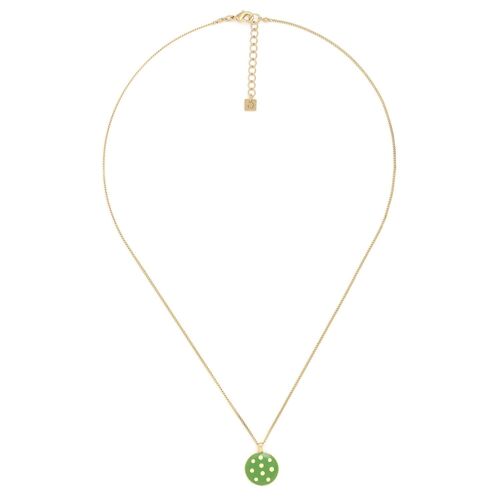 POLKA  collier pendentif à pois vert