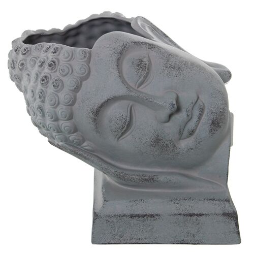 JARRÓN BUSTO BUDA CERÁMICA GRIS _32X25X27CM ST60874