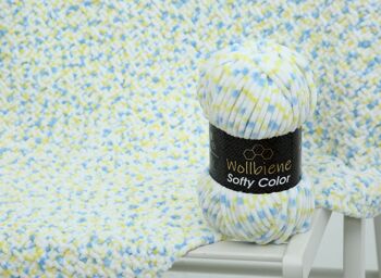 Softy Color Chenille Laine 100gr coloré Tricot Hobby DIY 5