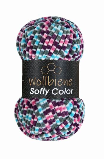 Softy Color Chenille Laine 100gr coloré Tricot Hobby DIY 6