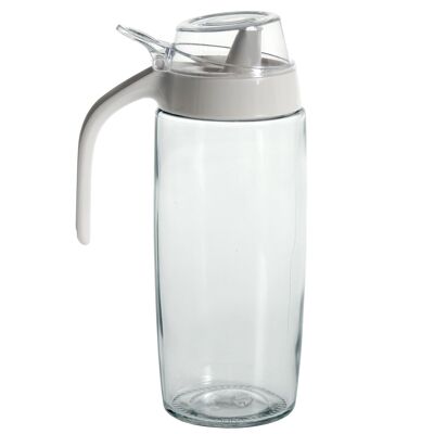 OIL JUG 500ML GLASS/PPP WHITE _°8X20CM ST82545