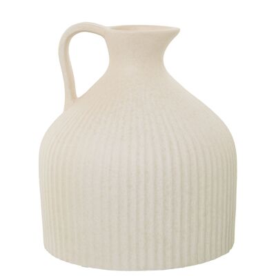 PICHET CERAMIQUE 25CM RAINURES BEIGE _°21X25CM ST61032