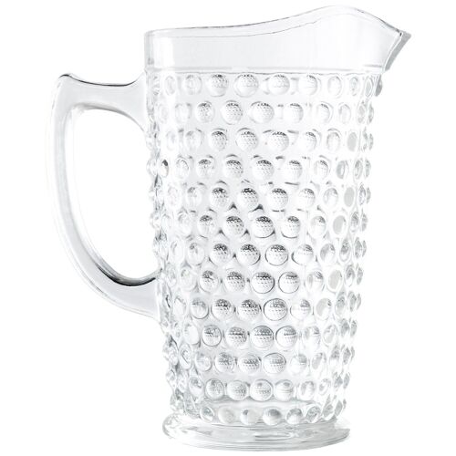 JARRA CRISTAL TRANSPARENTE 1,5L DECO. ESFERAS 19,5X12,5X23CM, APTO LAVAVAJI ST14974