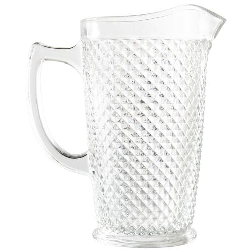 JARRA CRISTAL TRANSPARENTE 1,5L -DIAMANTE- 19,5X12,5X23CM, APTO LAVAVAJI ST14961