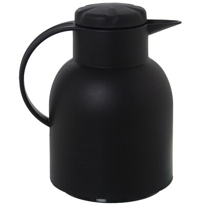 Thermokanne aus schwarzem Polypropylenglas, 1 l, BPA-frei, 20 x 15 x 23 cm, ST570