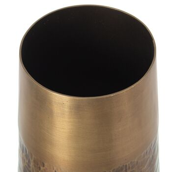 VASE EN ALUMINIUM FINITION LAITON ANTIQUE MAT _°15X30CM ST74217 2