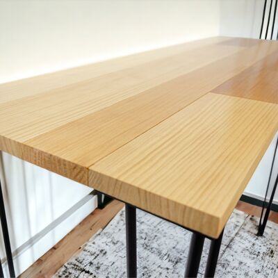 Console in legno massello fatta a mano, zona ingresso, tavolo da corridoio, tavolo da stufa sottile, mensola per radiatore | 30 cm, 4 gambe