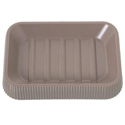 BEIGE ACRYLIC SOAP DISH _13X9X2.5CM ST86265