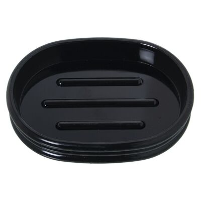 BLACK ACRYLIC SOAP DISH _°12X9X2CM ST86243