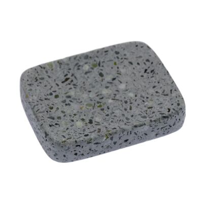 JABONERA BAÑO ACRÍLICA GRIS C/MOTAS _11X8,5X2CM ST87222