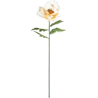 FIORE IN POLIESTERE BIANCO/GIALLO _88CM ST27452