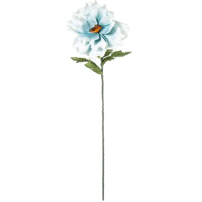 WHITE/BLUE POLYESTER FLOWER _88CM ST27454