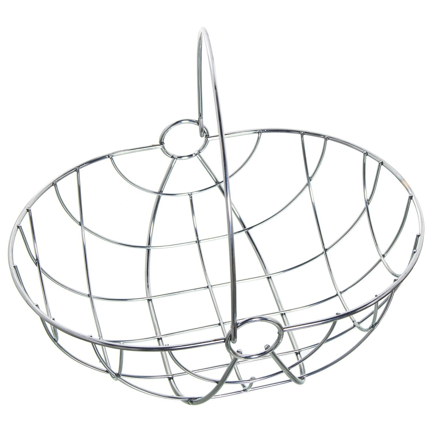 Obstschale mit verchromtem Metallgriff 29x22x12, 24,5 cm st82822