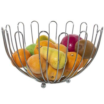 BOL À FRUITS MÉTAL CHROME °30X19CM ST80029 2