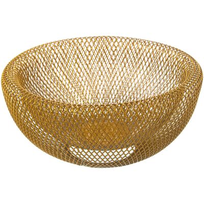 ROUND GRID METAL FRUIT BOWL °25X12CM ST82828