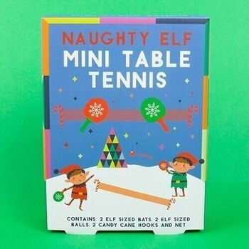 Tennis de table de Noël elfe coquin 3