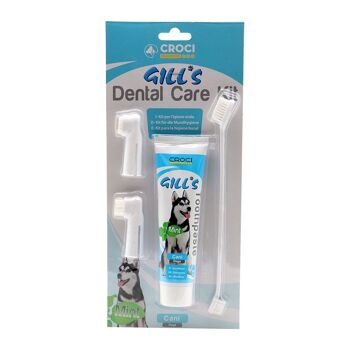 Dentifrice et brosse à dents pour chien - Gill's Kit Dental Care 1