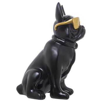 FIGURINE/LUNETTES EN RÉSINE DE CHIEN BULL DOGC 26X18X36CM ST50394 2