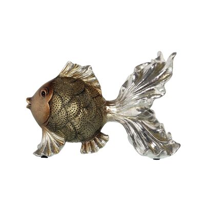 FIGURA IN RESINA PESCE DORATO _22X11X10CM ST47270