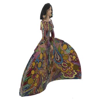 FIGURINE MENINA EN RÉSINE POLYCHROME AVEC MIROIRS 23X6X22CM ST49782 4