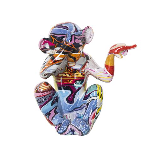 FIGURA RESINA MONO VER GRAFITI 13X10X15CM ST50156