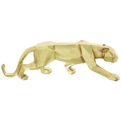 ORIGAMI GOLDEN PANTHER RESIN FIGURE _44X7X14CM ST50346
