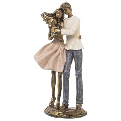 FIGURA RESINA PAREJA 13X8X26CM ST49867