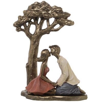 FIGURINE RÉSINE COUPLE SOUS ARBRE 26X14X33CM ST50432