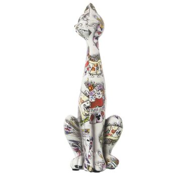 FIGURINE CHAT DÉCORÉ CASINO EN RÉSINE 9X9X24CM ST50297 3