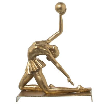 RESIN FIGURE RHYTHMIC GYMNASTICS GOLDEN BALL 18X9X23CM ST49882