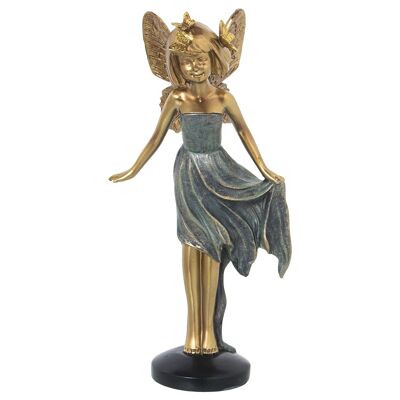 GOLDENE/BLAUE FEENHARZFIGUR _12X9X25CM ST50465