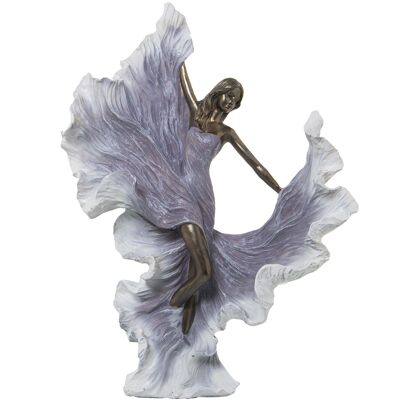 FIGURA IN RESINA DONNA DORATA/BIANCA 24X10X30CM ST50409