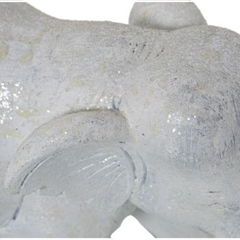 FIGURINE EN RÉSINE ÉLÉPHANT BLANC ANTIQUE 23X9X17CM ST50301 3