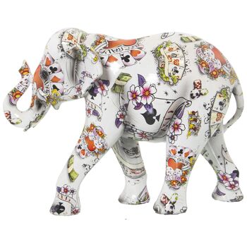 FIGURINE ÉLÉPHANT DÉCORÉE CASINO EN RÉSINE 23X9X17CM ST50299 3