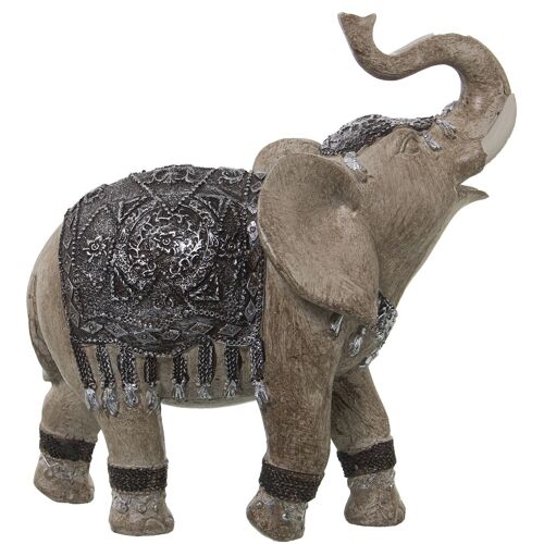 FIGURA RESINA ELEFANTE DORADO 21X9X21CM ST50401