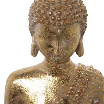 FIGURINE BOUDDHA DORÉ EN RÉSINE 18X10X26CM ST50425 4