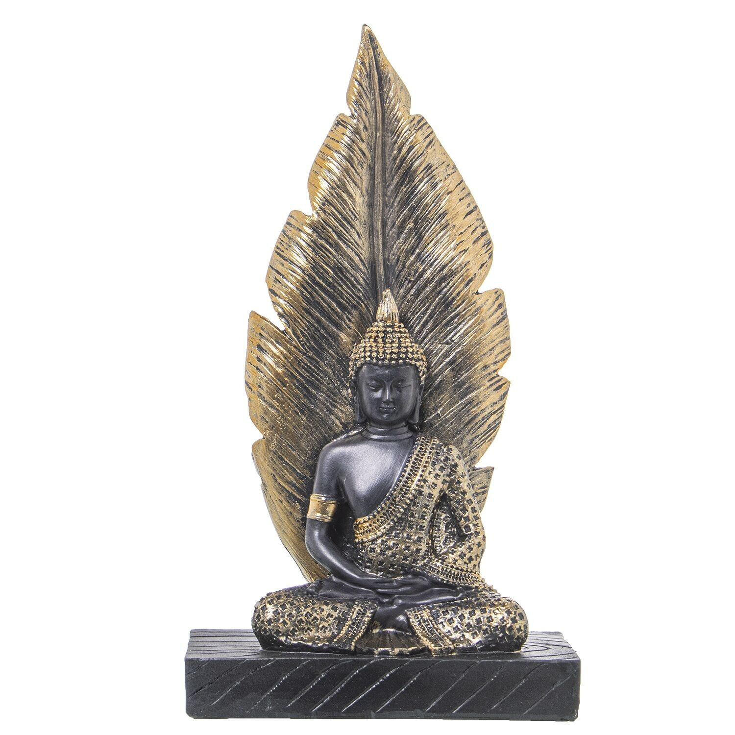 Golden Buddha resin figure, brown 15x7x27cm st50420