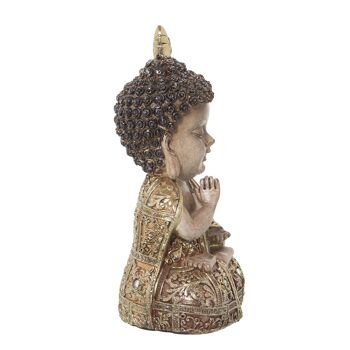 FIGURINE BOUDDHA POLYCHROME EN RÉSINE 11X9X20CM ST50331 2