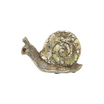 FIGURINE ESCARGOT DORÉ EN RÉSINE 13X6X9CM ST50337 1