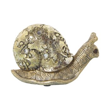 FIGURINE ESCARGOT DORÉ EN RÉSINE 13X6X9CM ST50337 2