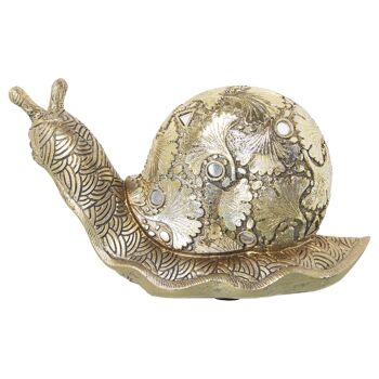 FIGURINE ESCARGOT DORÉ EN RÉSINE 22X10X12CM ST50338 4