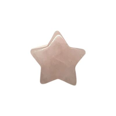 Estrella de cristal, 2 cm, cuarzo rosa