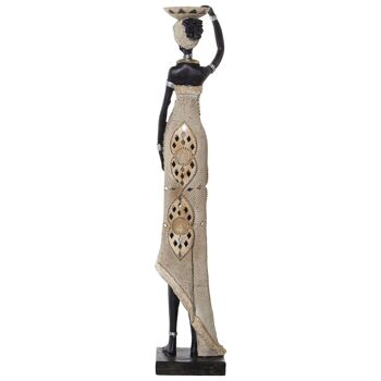 FIGURINE AFRICAINE EN RÉSINE PLATOHEAD 12X11X54CM ST50188 2