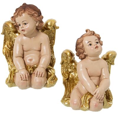 RESIN FIGURE KNEELING ANGEL _10X8X14CM ST50483