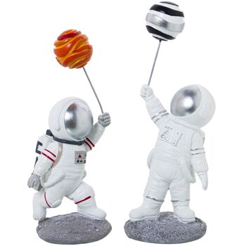 FIGURINE ASTRONAUTE EN RÉSINE _11X11X25CM ST61827 1