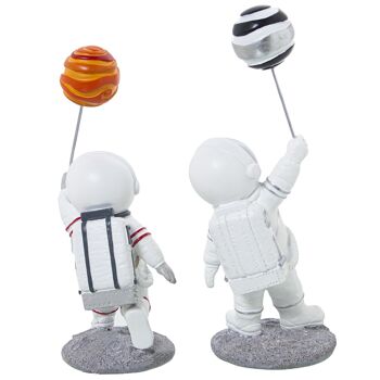 FIGURINE ASTRONAUTE EN RÉSINE _11X11X25CM ST61827 2