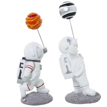 FIGURINE ASTRONAUTE EN RÉSINE _11X11X25CM ST61827 7