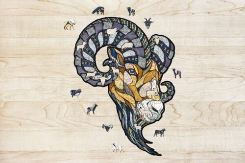 Eco Wood Art Wooden Jigsaw Puzzle Size M, Ram, 2345, 38.7×28.2×0.5cm